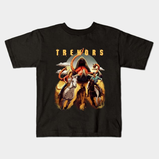 Graboid Stampede Kids T-Shirt by MAW Design